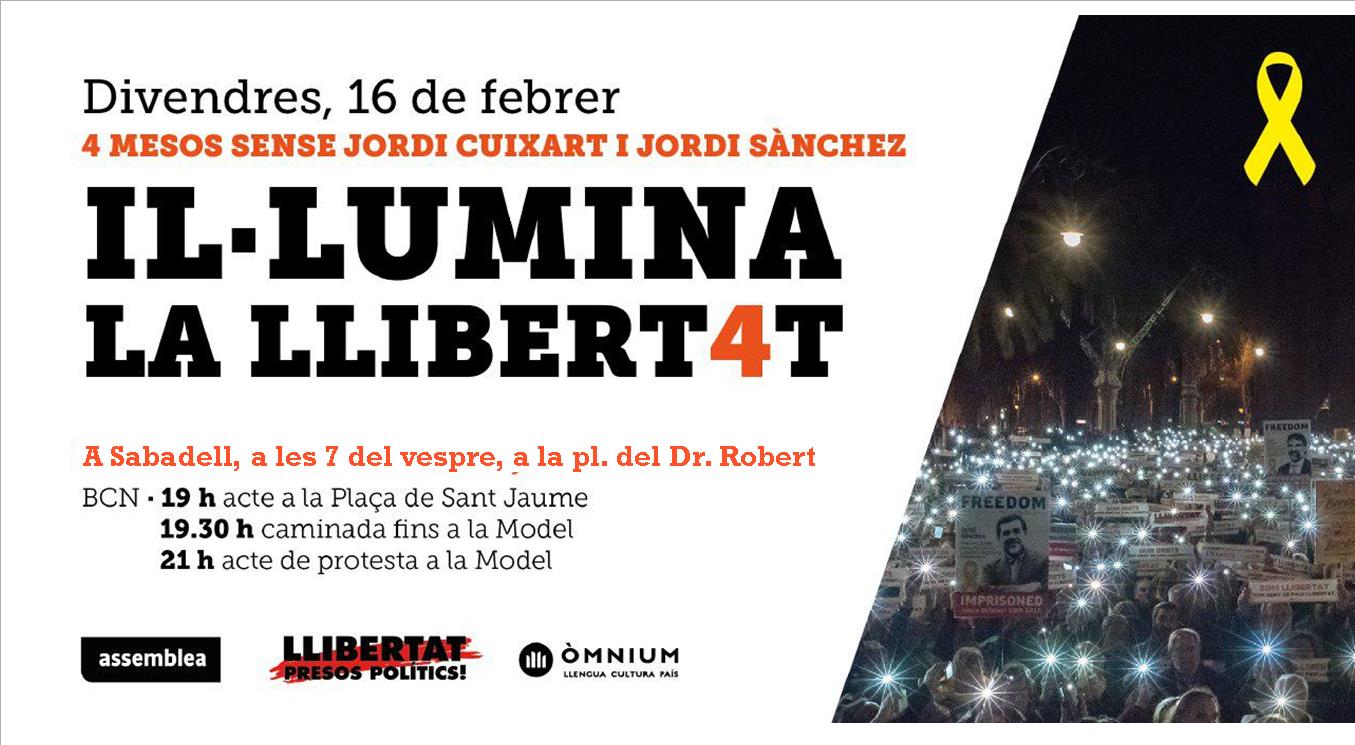 A Sabadell, il·luminem la llibertat!